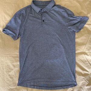 Lululemon Heathered Grey Polo Shirt Medium
